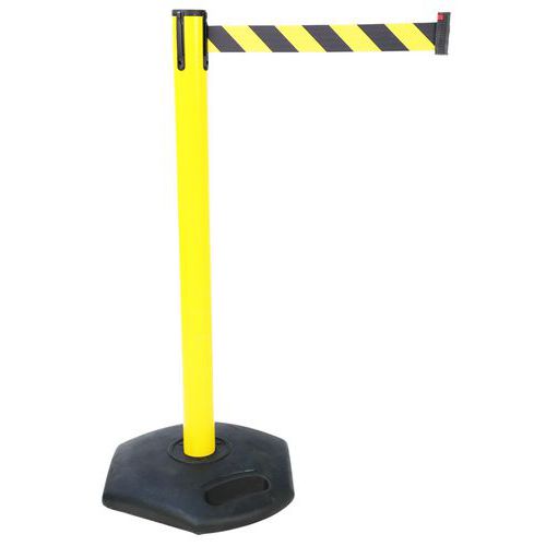 Stolpe med PVC-sockel och rem, 2 m - Manutan Expert