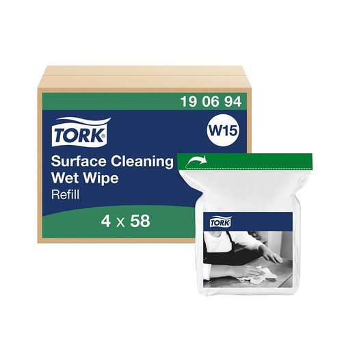 Våtdukar för ytrengöring W15 Refill - Tork Våtdukar för ytrengöring W15 Refill - Tork