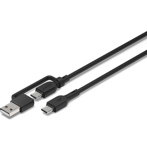 2-i-1 CCBV 240W USB-C/A till USB-C-kabel - GP 2-i-1 CCBV 240W USB-C/A till USB-C-kabel - GP