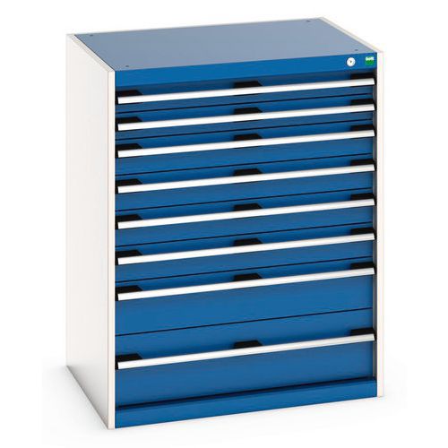 Skåp med 8 lådor för tung last 800x650x1000mm - Bott