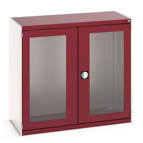 Skåp med transparenta dörrar Cubio 1300x525x1600 mm – Bott