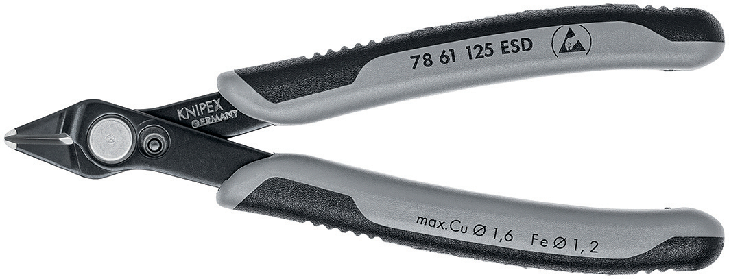 Electronic Super Knips avbitartång 125 mm - ESD - Knipex - Witre.se