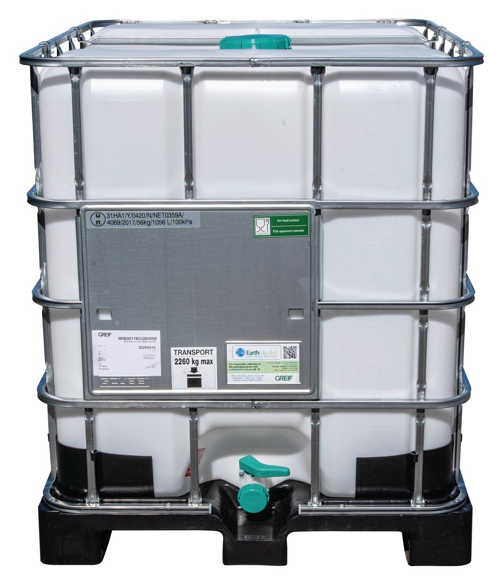 IBC-behållare med plastpall och stålbur 1000 L - Witre.se