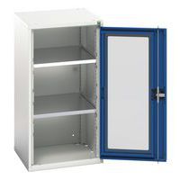 Skåp Verso med transparenta dörrar och 2 hyllplan 525x550x1000 – Bott