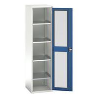 Skåp Verso med transparenta dörrar och 4 hyllplan 525x550x2000 – Bott