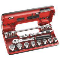 Hylsa och spärrnyckel för luft- och rymdfart