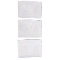 Väggmonterad broschyrställ i genomskinlig kristall - Manutan Expert