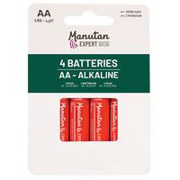 Alkaliskt batteri AA/LR06 - 4-pack - Manutan Expert