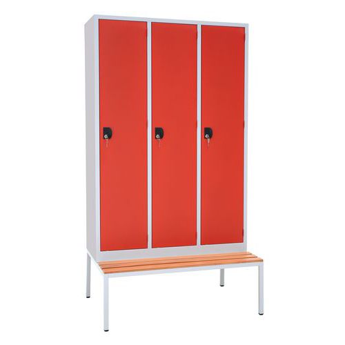 socle banc pour vestiaire Modulo 3 colonnes socle banc pour vestiaire Modulo 3 colonnes