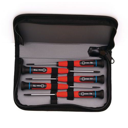 Set med 5 skruvmejslar Torx micro - MOB
