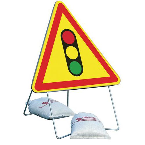 Tillfällig byggplatsskylt - AK17 - Trafikljus - Taliaplast