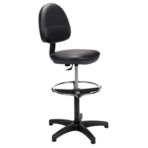 Arbetsstol hög med fotring - Linea Fabbrica