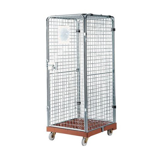 Rullcontainer plastunderrede låsbar Rullcontainer plastunderrede låsbar