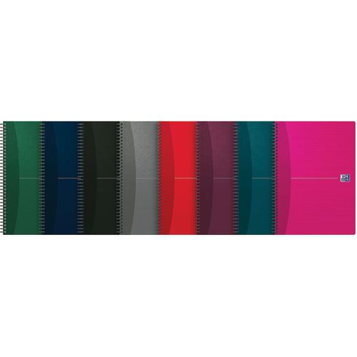 Office spiralbunden anteckningsbok 210x297 180 sidor 90 g linjerad blandat – Oxford
