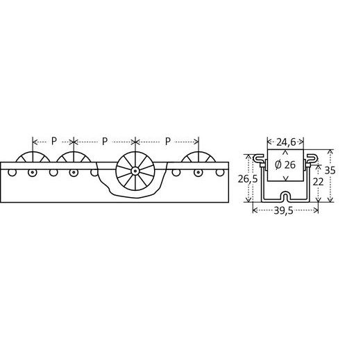 galets cylindriques :- P = pas des galets galets cylindriques :- P = pas des galets