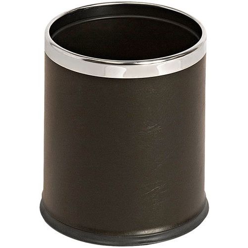Papperskorg dubbelväggig - läderlook 10L - V-Part