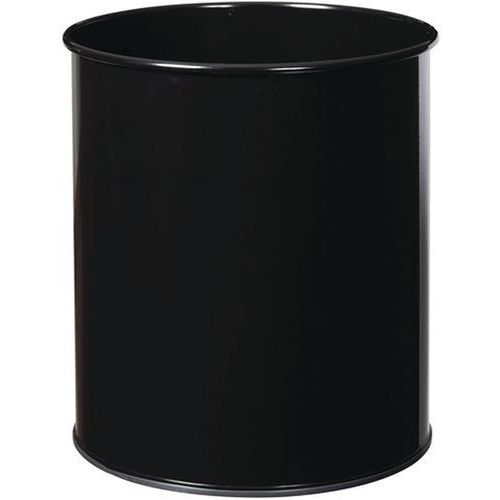 Papperskorgen av svart metall - 8 l, 15 l eller 30 l - Manutan Expert
