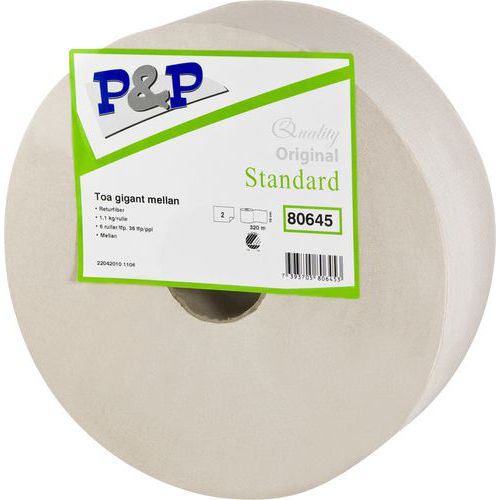 Toalettpapper Gigant Mellan - P&P Toalettpapper Gigant Mellan - P&P