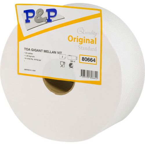 Toalettpapper Gigant Mellan - P&P Toalettpapper Gigant Mellan - P&P